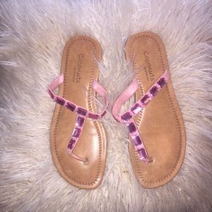 Pretty Pink Sandal w/ Jewel Accent